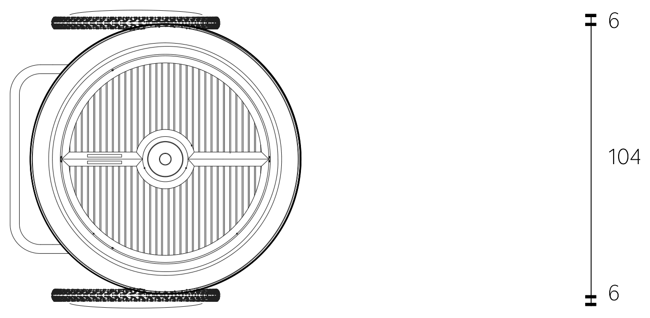 Plan drawing of the Barattolone with dimensions