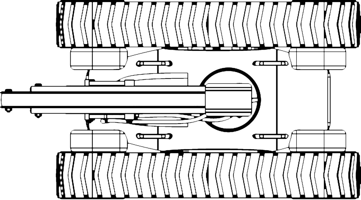 Line drawing of the tracked module from above