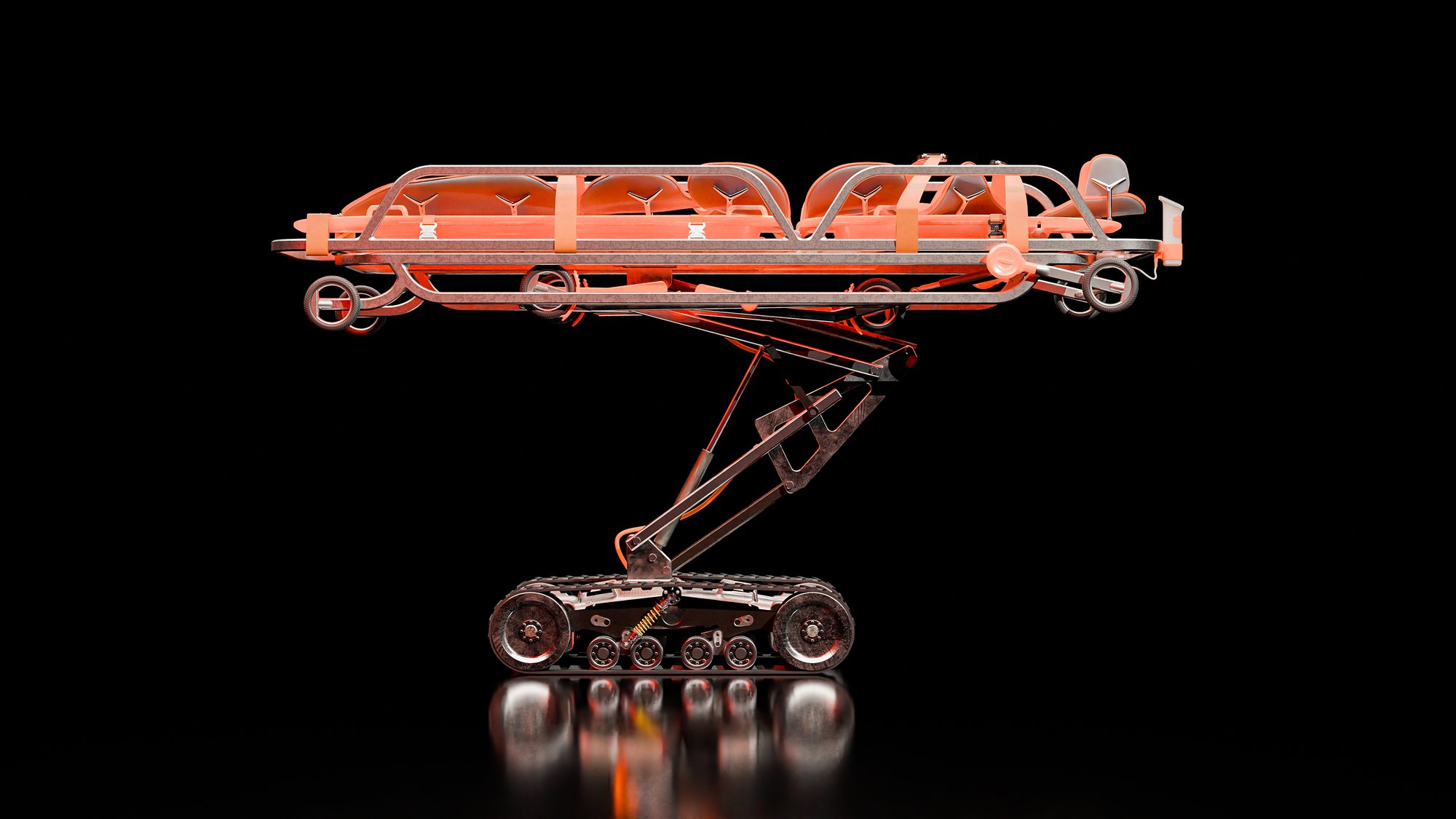 Glide MK1 with the tracked module and mechanical arm