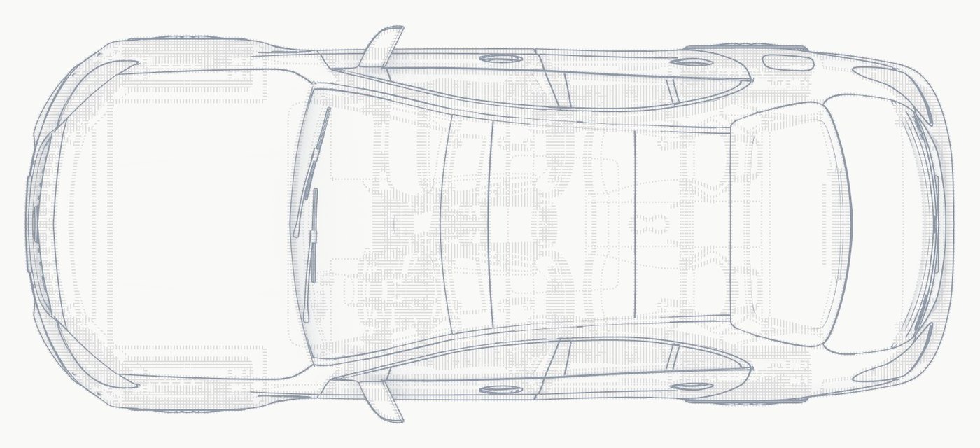 Line drawing of the C 63, top view