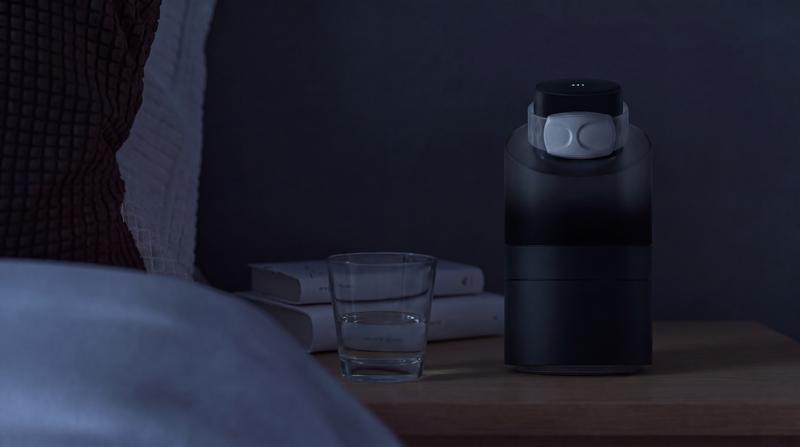 Nocturne base on a dark nightstand