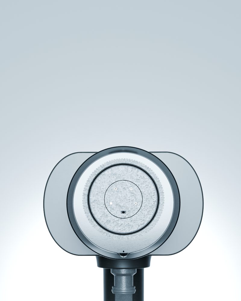 Front view of the multi-pattern nozzle